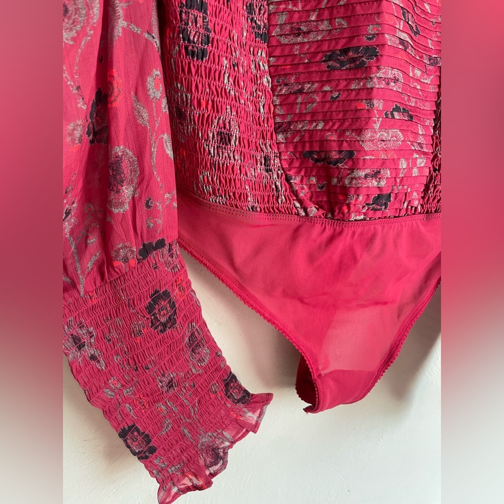 XS/Free people Floral Red Women's Top - Picture 7 of 16